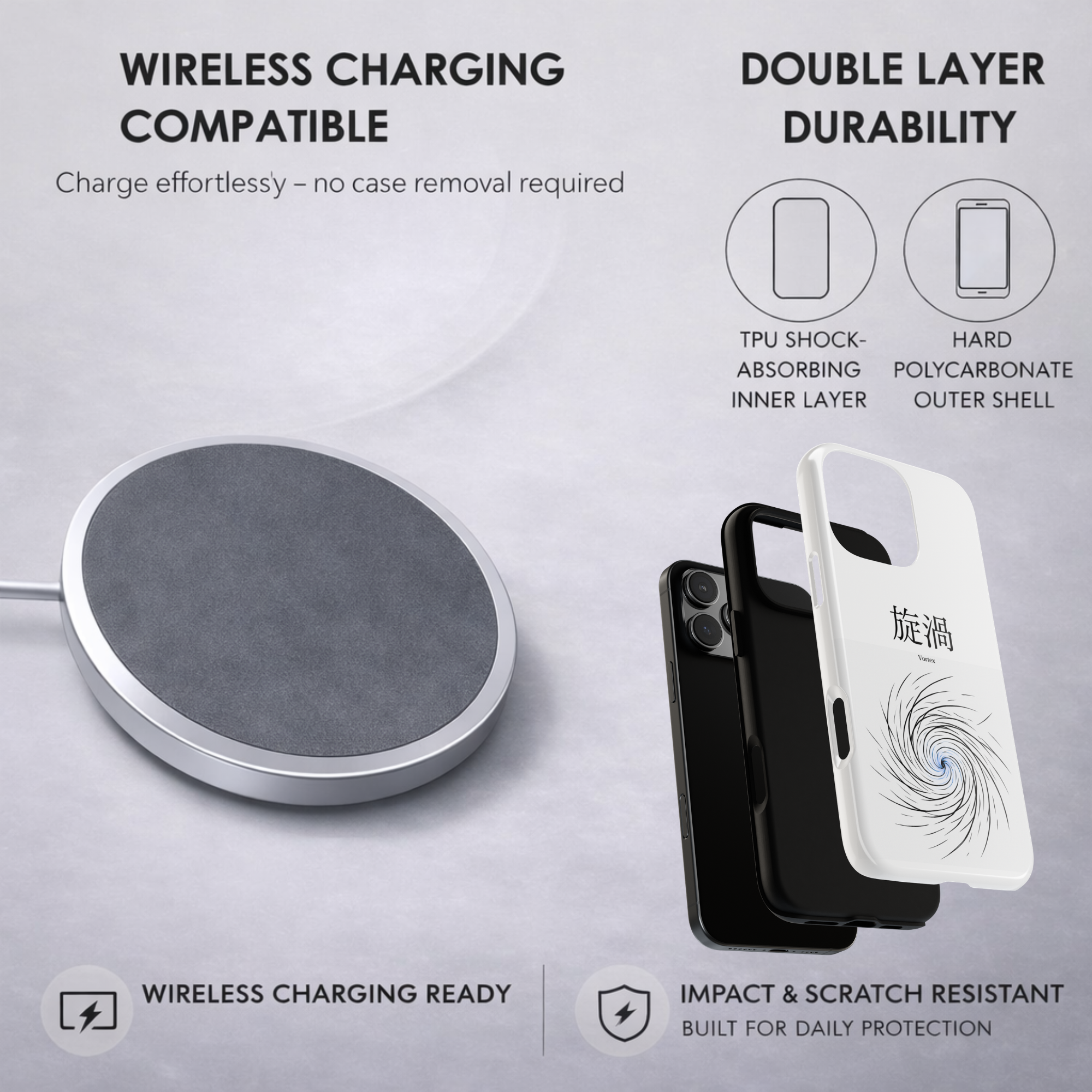 White "Vortex"- Spiral Energy Case