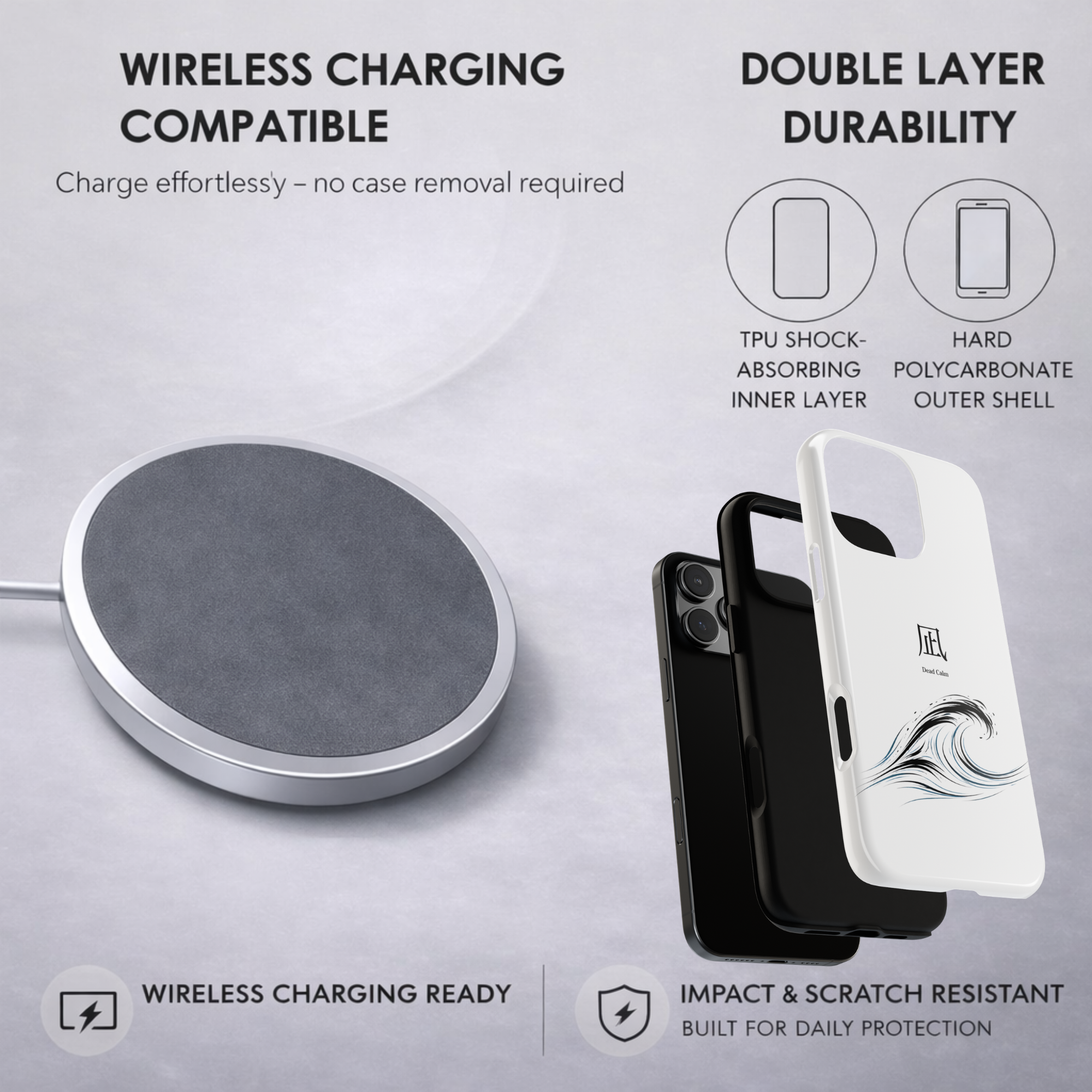 White "Dead Calm" - Water Wave Case