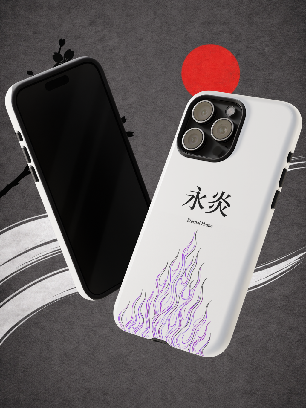 White "Eternal Flame" - Flame Style Case